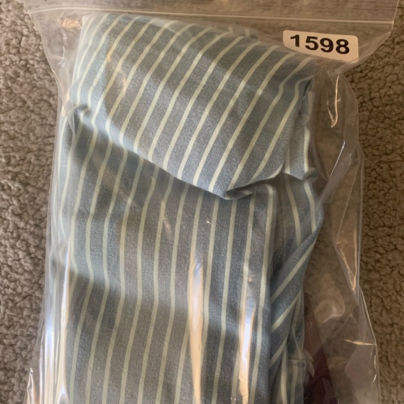 (1598) Gloria Vanderbilt Robertson Indigo Wide Stripe Amanda Wide Leg Crop Pants - Picture 6 of 8